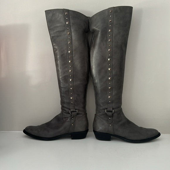 Browns Leather Studded Riding Boots Made in Italy - Picture 7 of 13